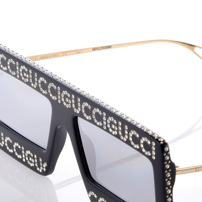 Gucci Acetate Crystal Mask-Frame Sunglasses GG0431S Black 3 of 8