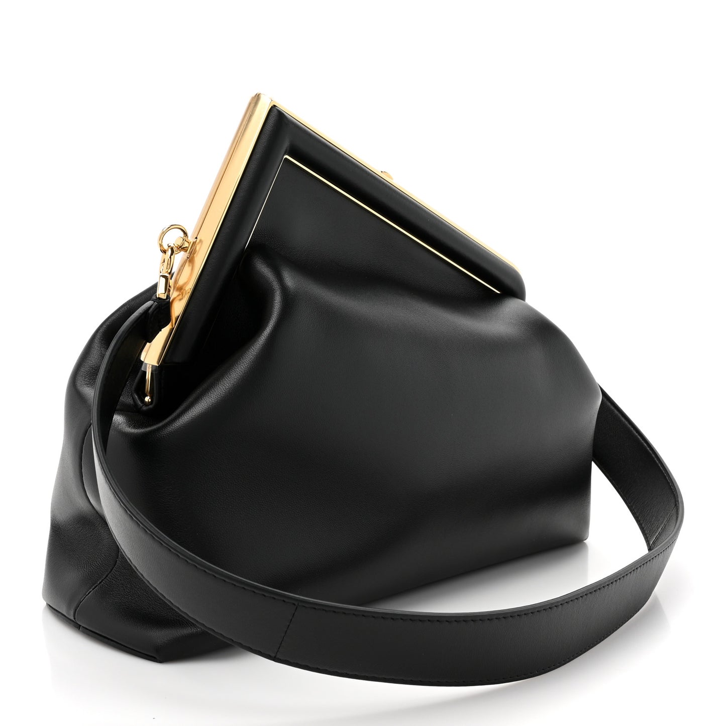 Shiny Nappa Medium Fendi First Black