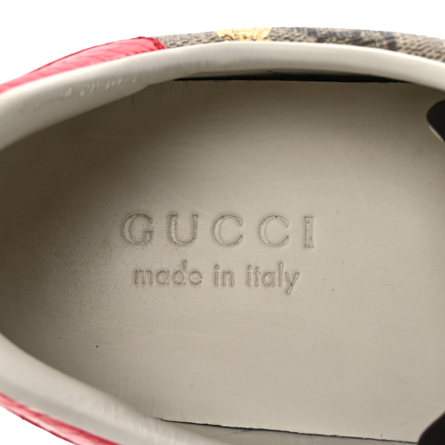 Gucci GG Supreme Monogram Bees Ayers Web Mens Ace Sneakers 9 Beige Oro Green Red 8 of 9