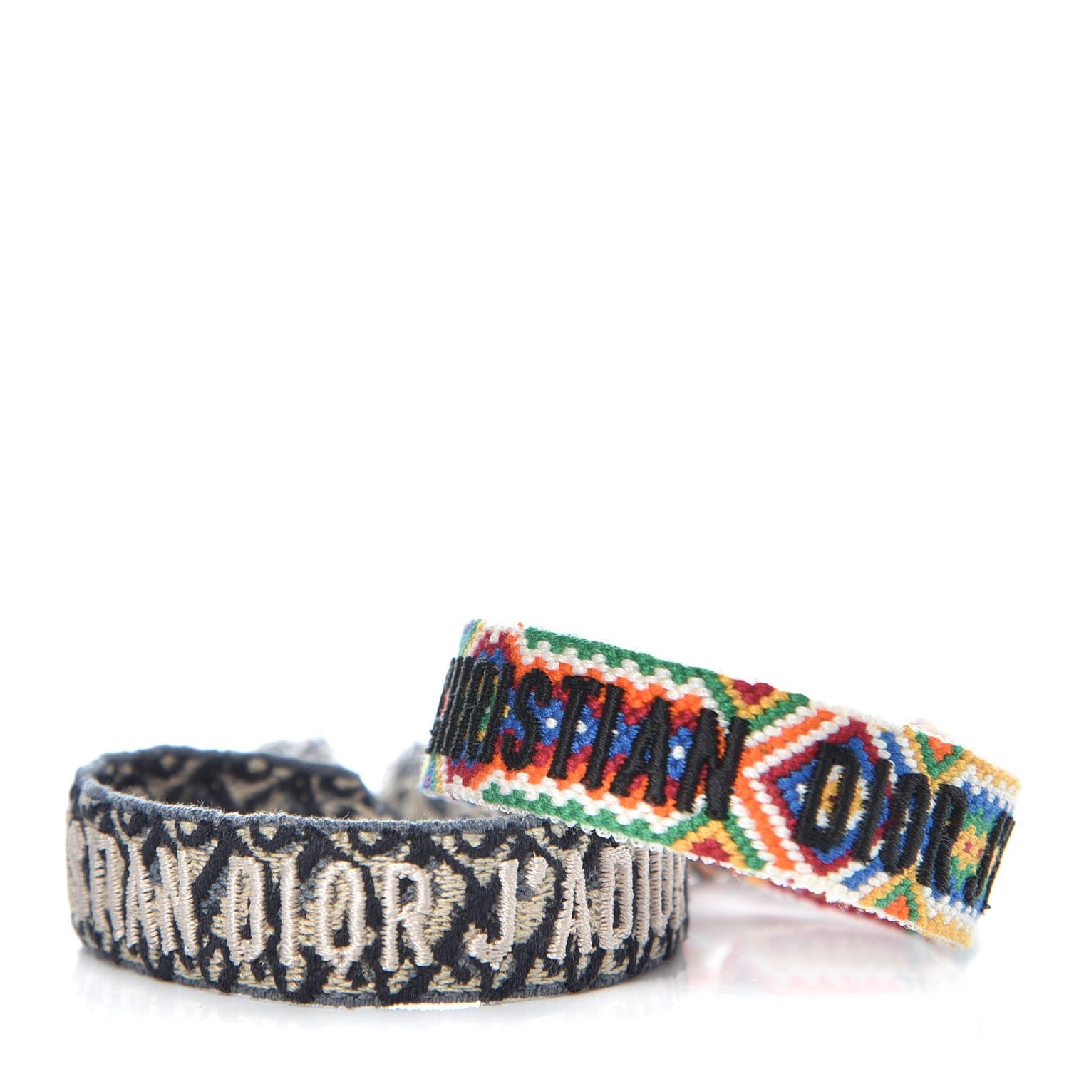 Christian Dior Woven Cotton J'Adior Friendship Bracelet Set 1 of 4