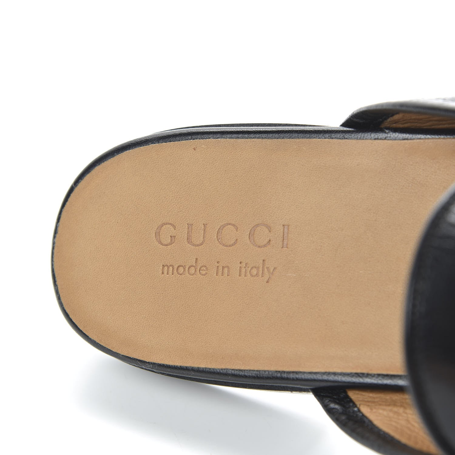 Gucci Goatskin Mens Horsebit Slippers 11 Black 7 of 9