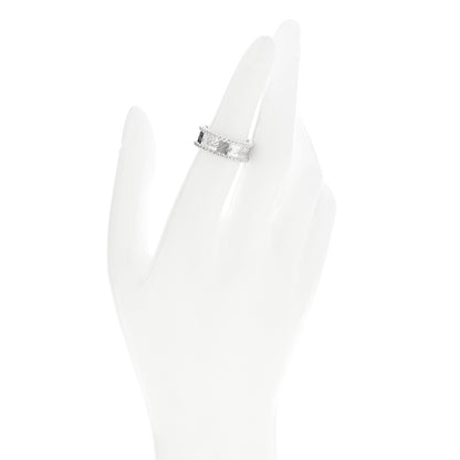 Van Cleef & Arpels 18K White Gold Perlee Signature Ring 52 6 2 of 6