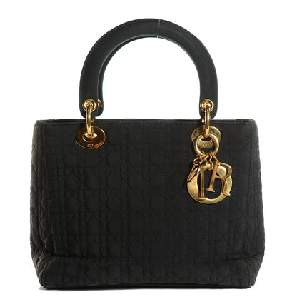 Christian Dior Nylon Cannage Medium Lady Dior Black 1 of 8