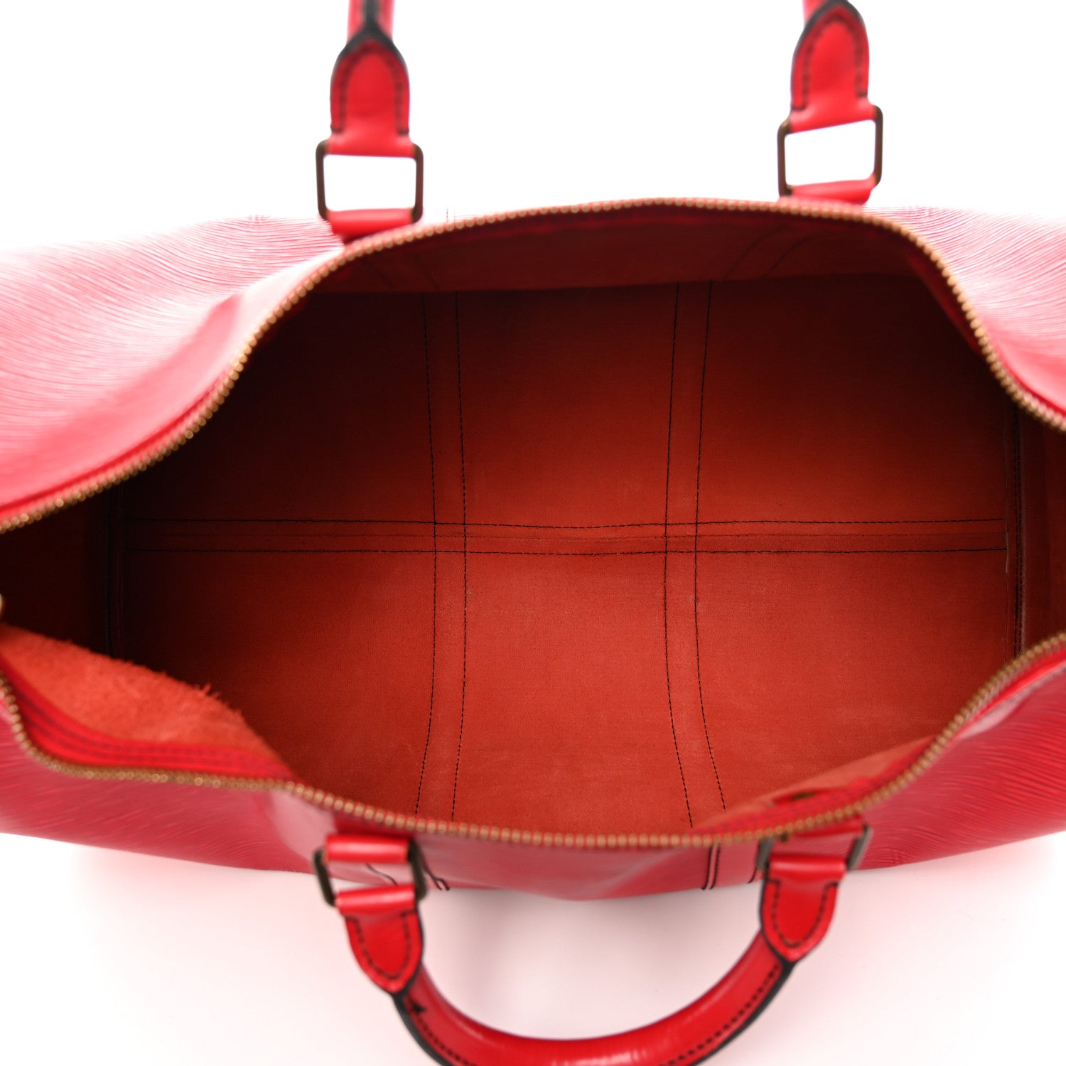 Louis Vuitton Epi Keepall 55 Castillan Red 4 of 16