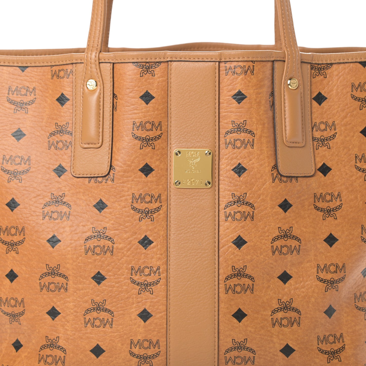 Visetos Medium Liz Reversible Shopper Tote Cognac
