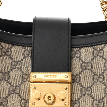 Gucci GG Supreme Monogram Medium Padlock Tote Black 8 of 11