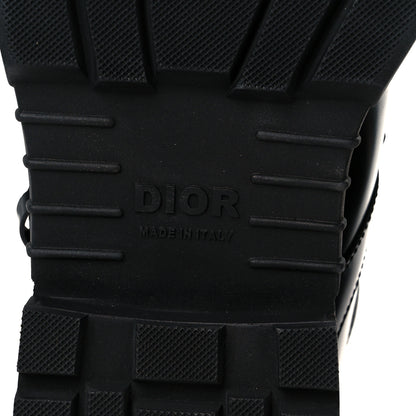 Christian Dior Oblique Calfskin Mens Explorer II Buckle Hiking Boots 45 Black Blue 7 of 10