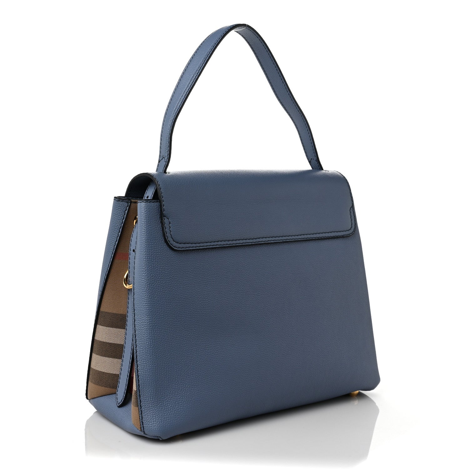 Burberry Derby Calfskin House Check Medium Camberley Slate Blue 3 of 9