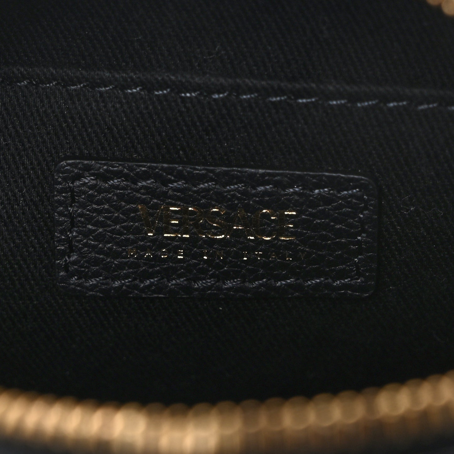 Calfskin La Medusa Round Camera Bag Black