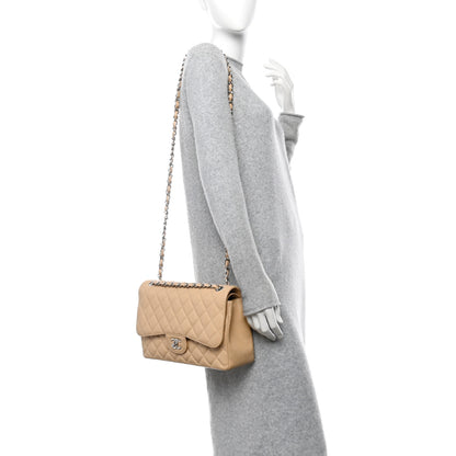 Chanel Caviar Quilted Jumbo Double Flap Beige Clair 2 of 13