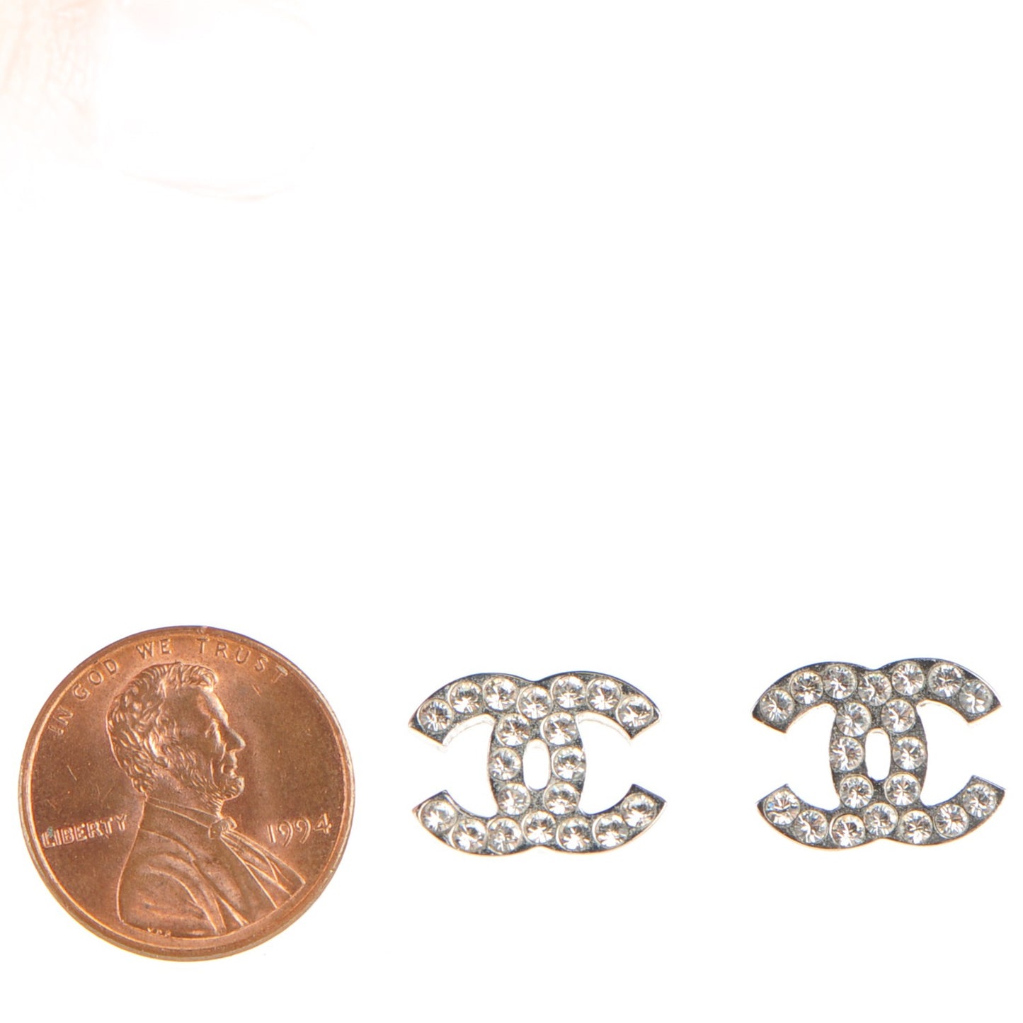 Crystal Timeless CC Earrings Silver