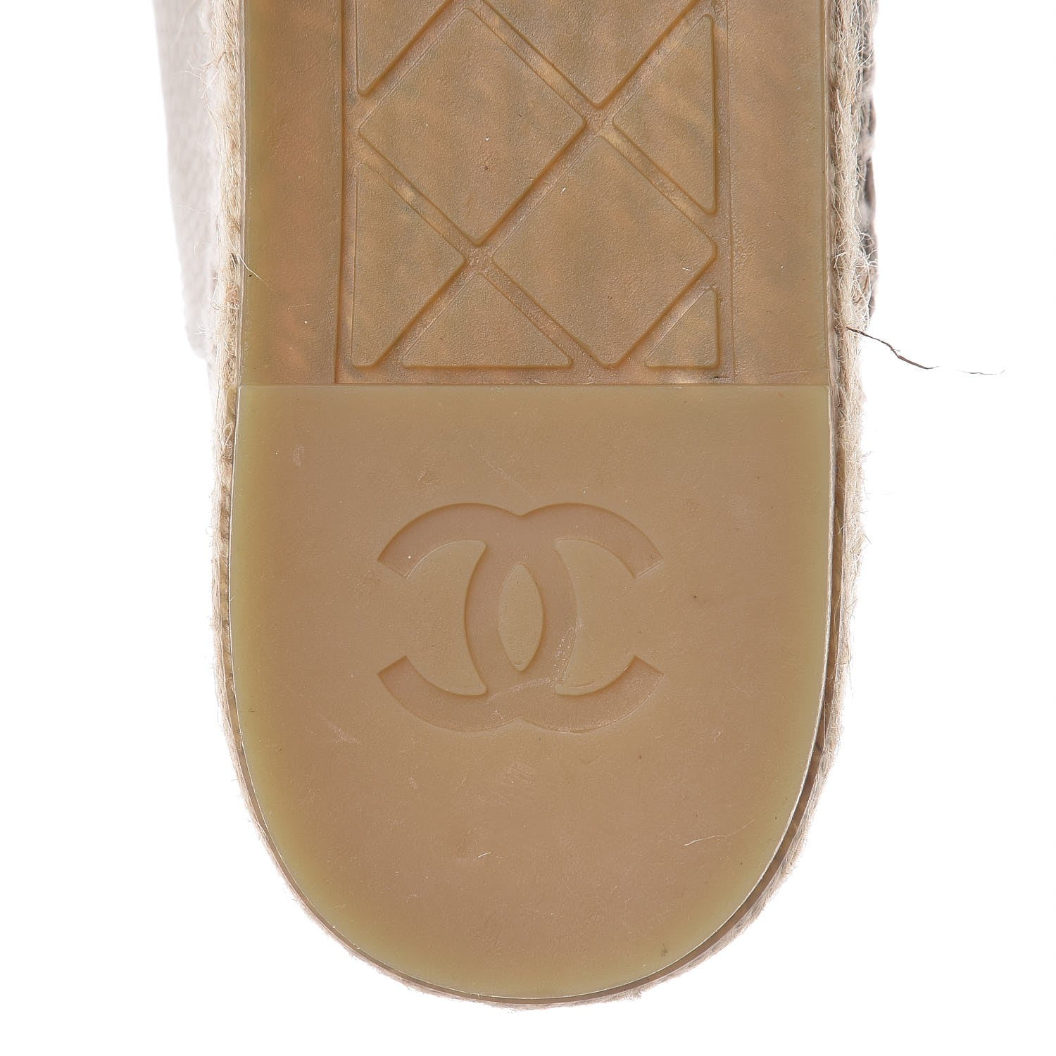 Chanel Grained Calfskin CC Espadrilles 39 Beige Black 8 of 10