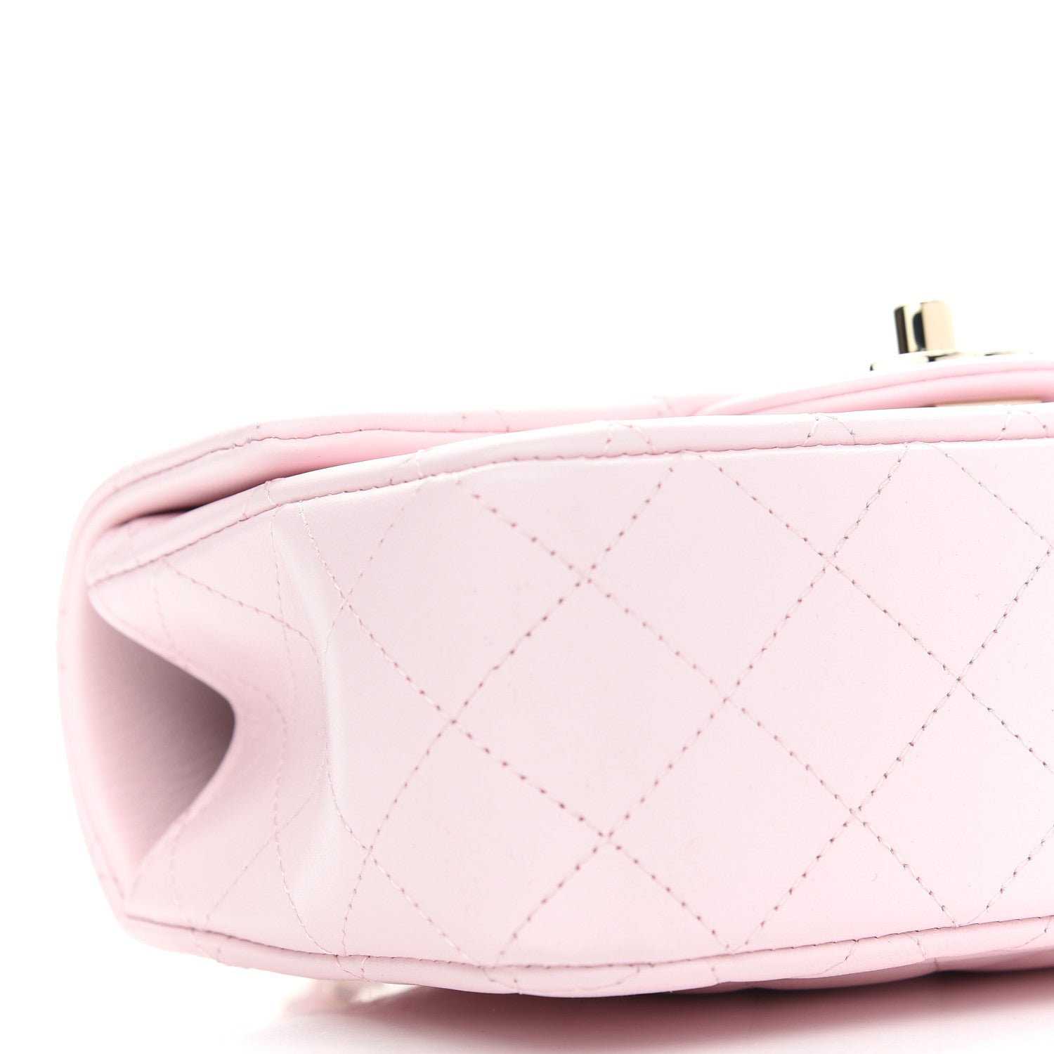 Chanel Lambskin Quilted Mini Top Handle Rectangular Flap Light Pink 8 of 9