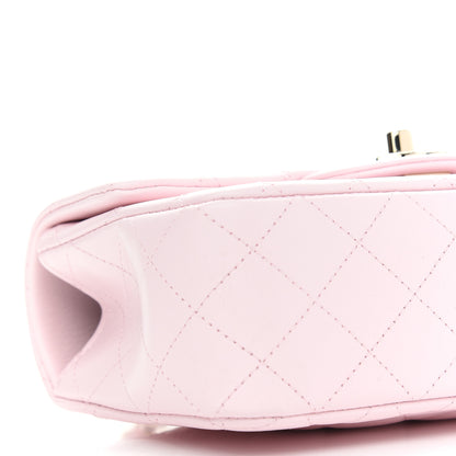 Chanel Lambskin Quilted Mini Top Handle Rectangular Flap Light Pink 8 of 9