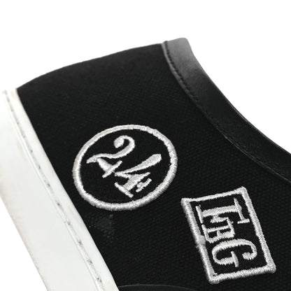 Hermes Canvas Embroidered Innocent Sneakers 38 Black 11 of 12