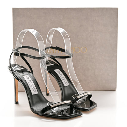 Jimmy Choo Patent Jaxon 95 Sandals 36 Black 8 of 8