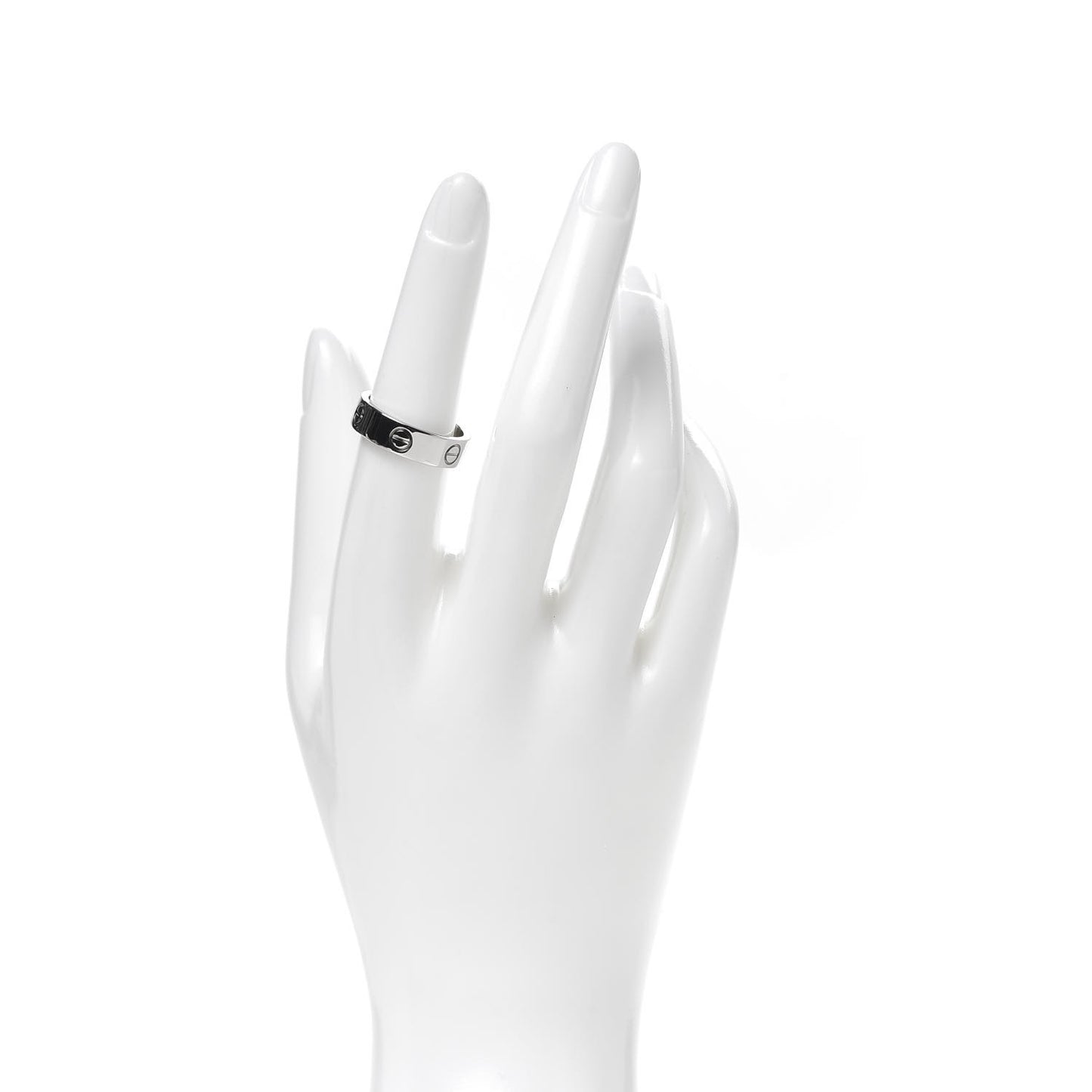 18K White Gold 5.5mm LOVE Ring 54 6.75