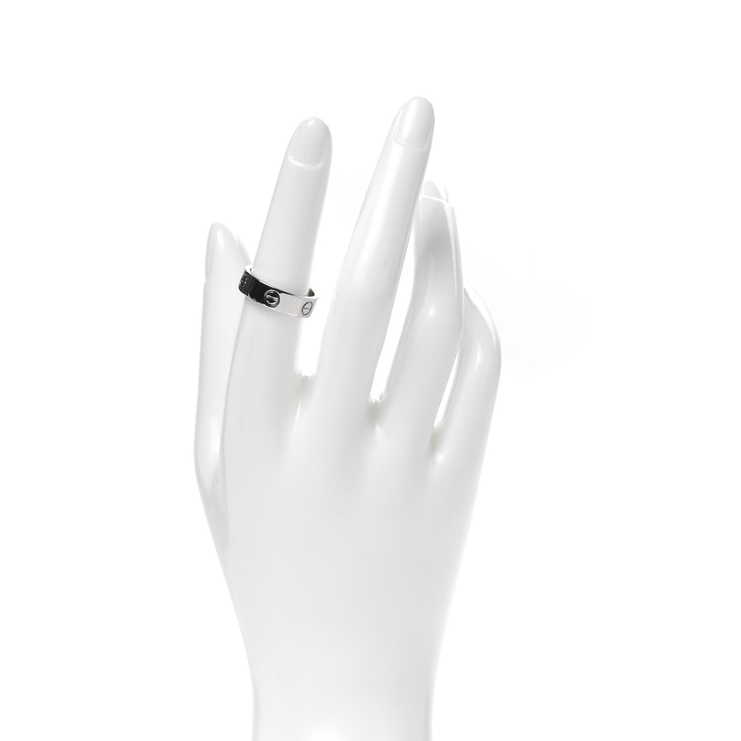 Cartier 18K White Gold 5.5mm LOVE Ring 54 6.75 2 of 4