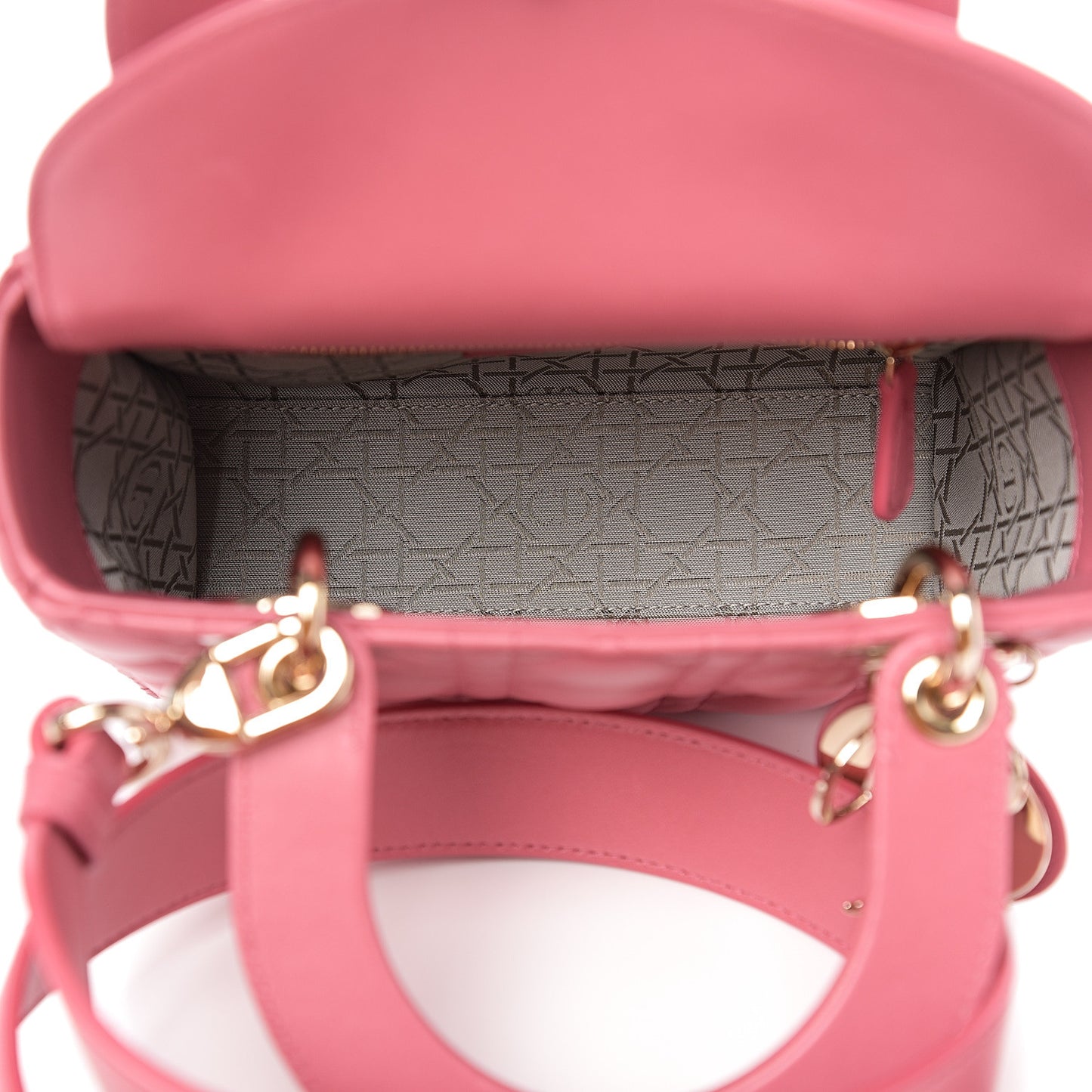Lambskin Cannage Small My ABCDior Lady Dior Pink Honey