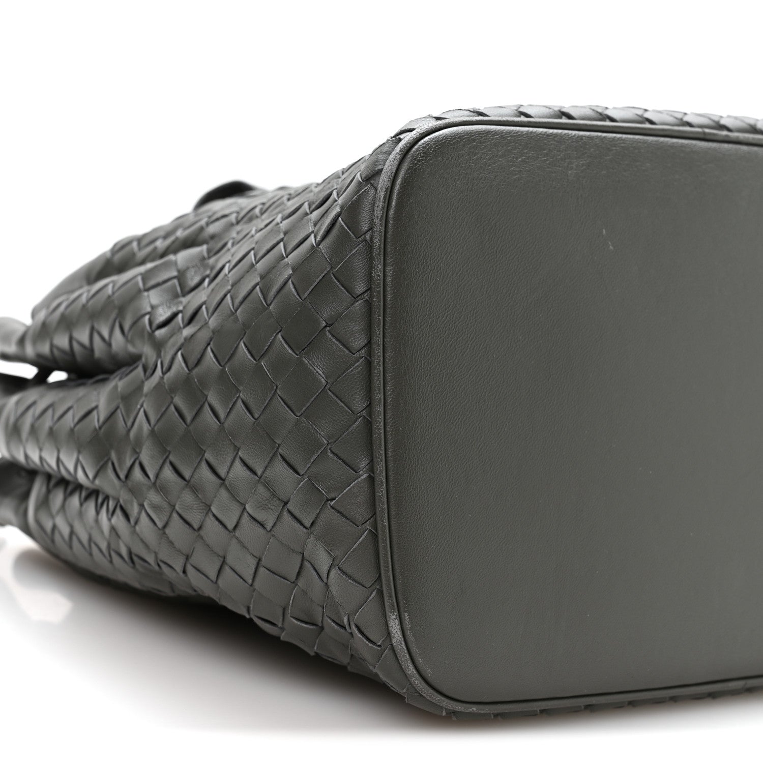 Bottega Veneta Nappa Intrecciato Drawstring Bucket Bag Grey 9 of 10