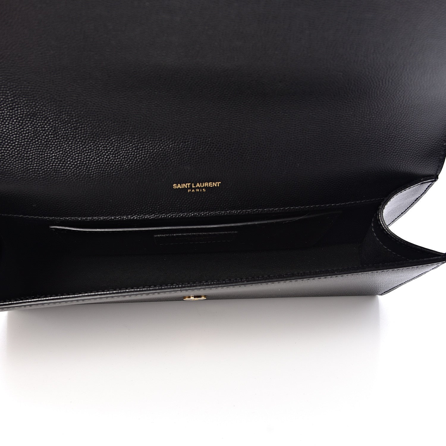 Saint Laurent Grain De Poudre Monogram Cassandre Clutch Black 5 of 8