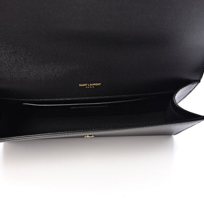 Saint Laurent Grain De Poudre Monogram Cassandre Clutch Black 5 of 8