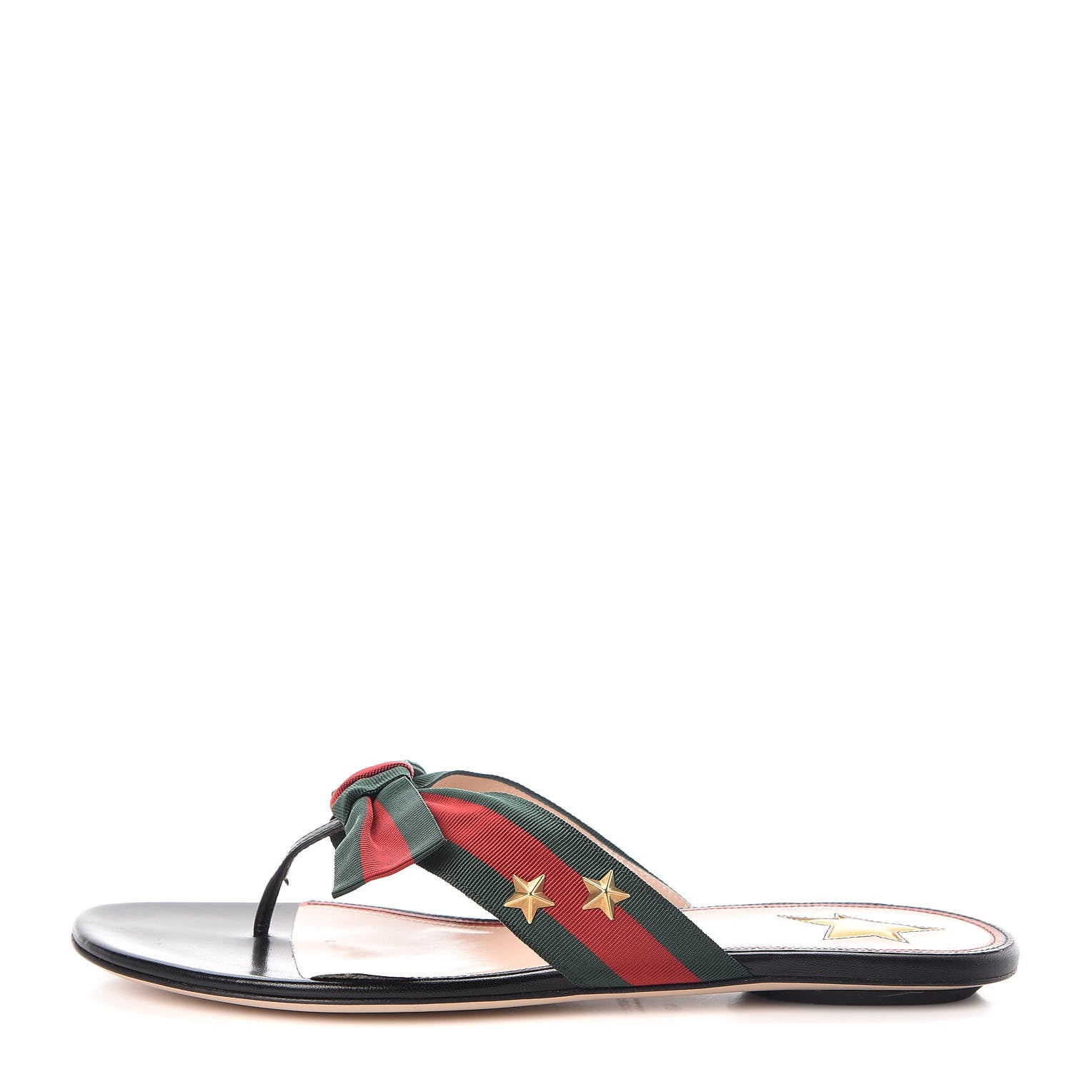 Gucci Grosgrain Web Thong Sandals 40 Black 1 of 8