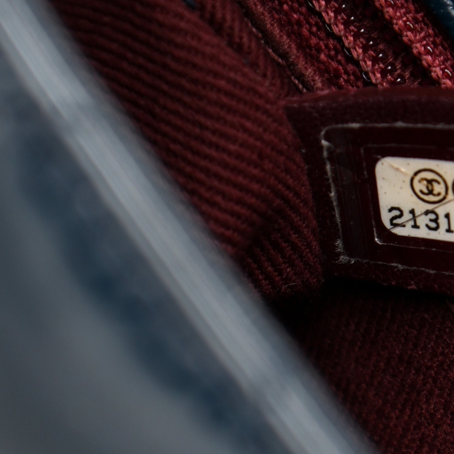 Patent Goatskin Quilted Medium CC Eyelet Flap Blue