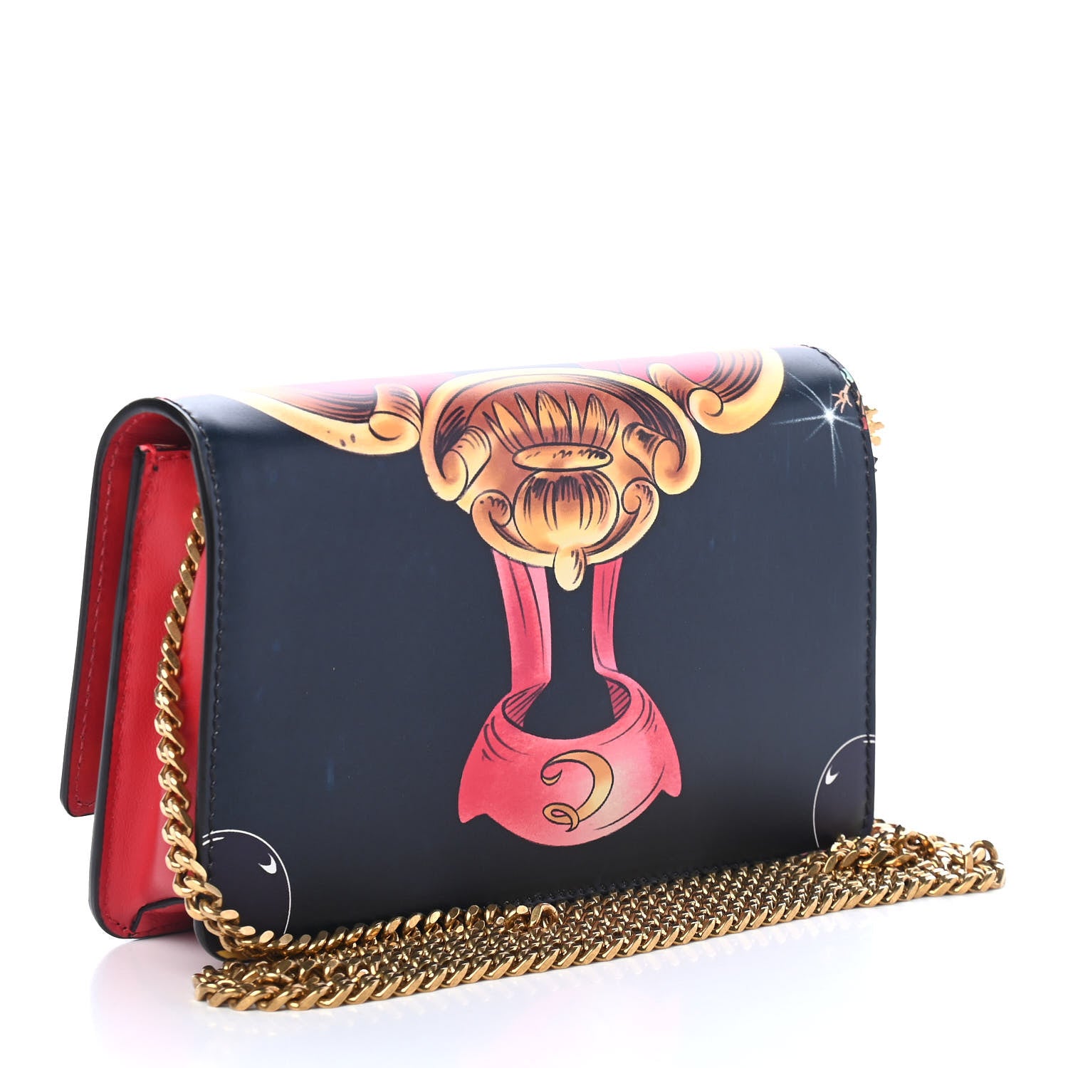 Versace X DISNEY Nappa Cinderella Print Chain Wallet Multicolor 3 of 8