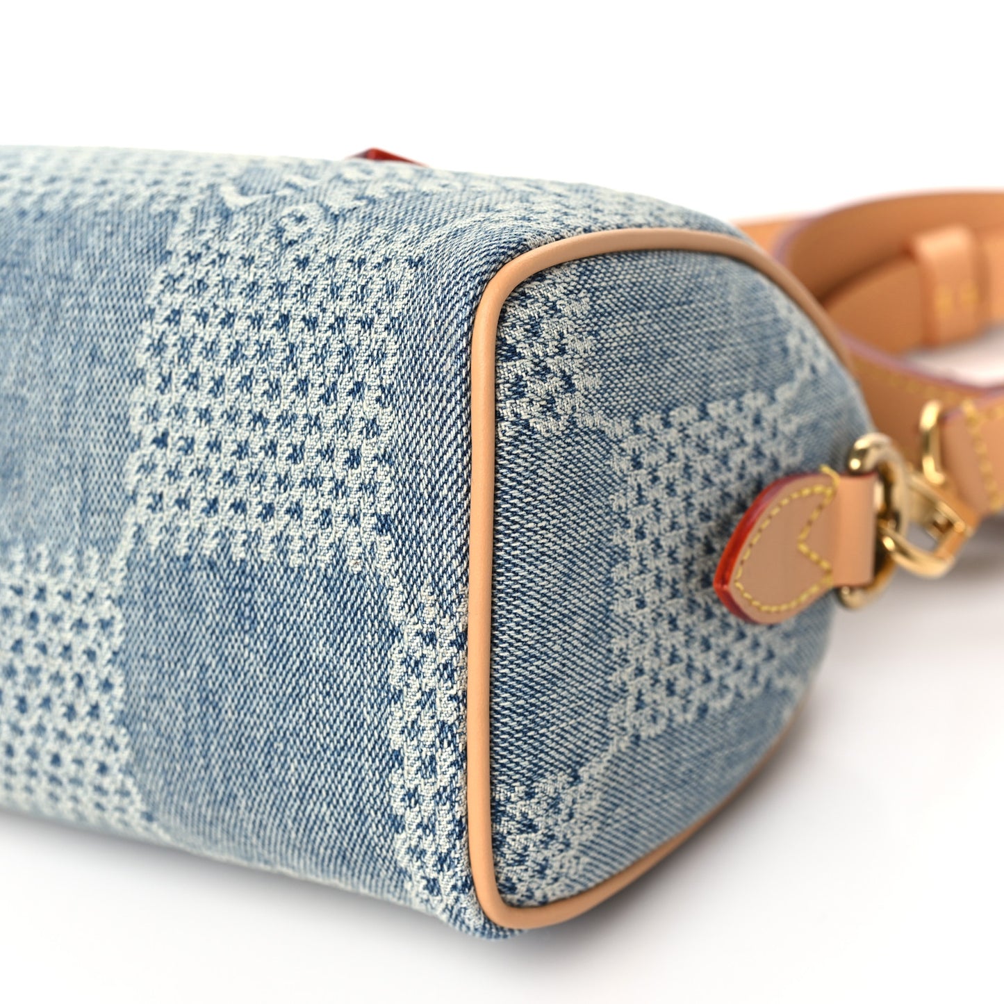 Damier Denim 3D Speedy Bandouliere 18 Bleu