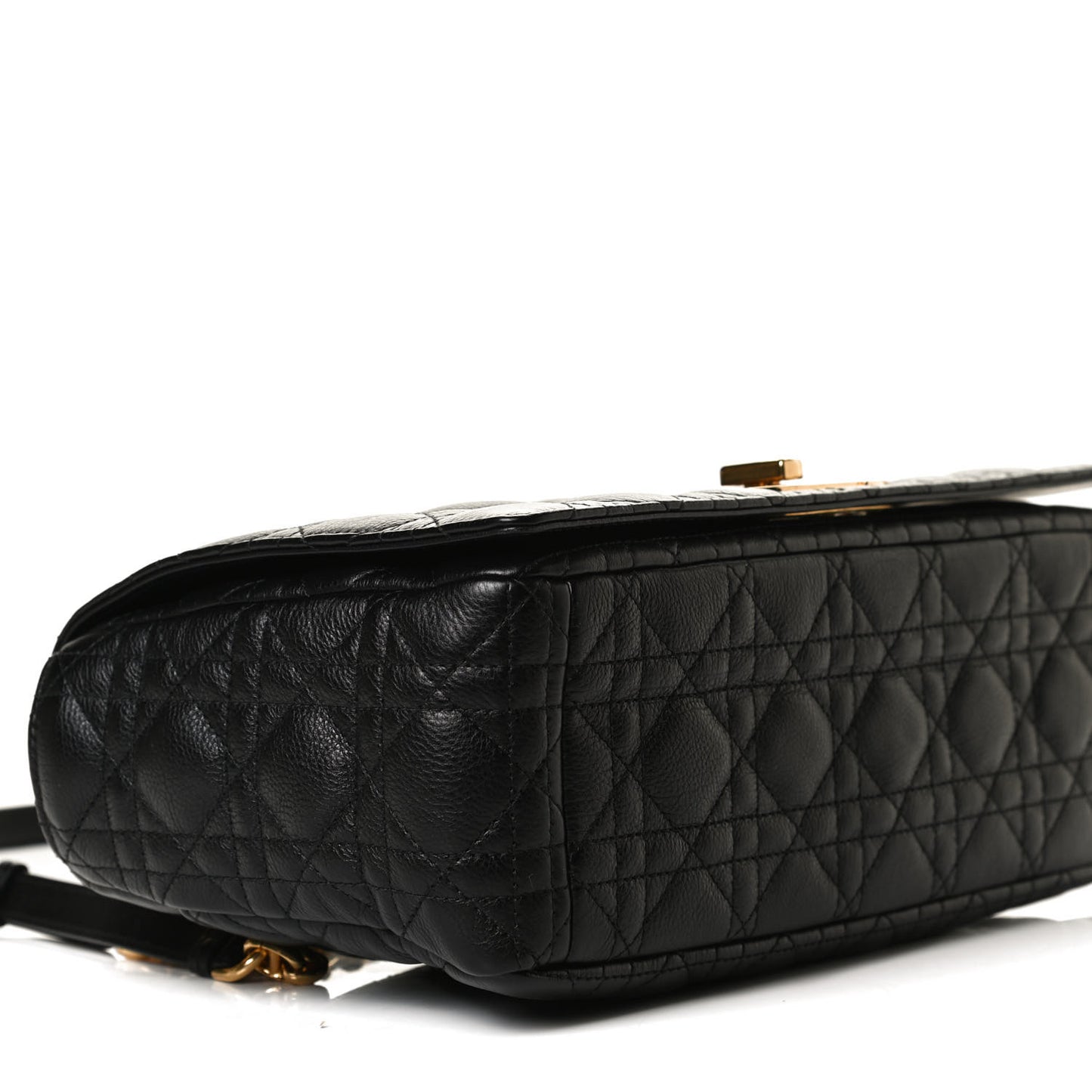 Grained Calfskin Cannage Large Caro Bag Black