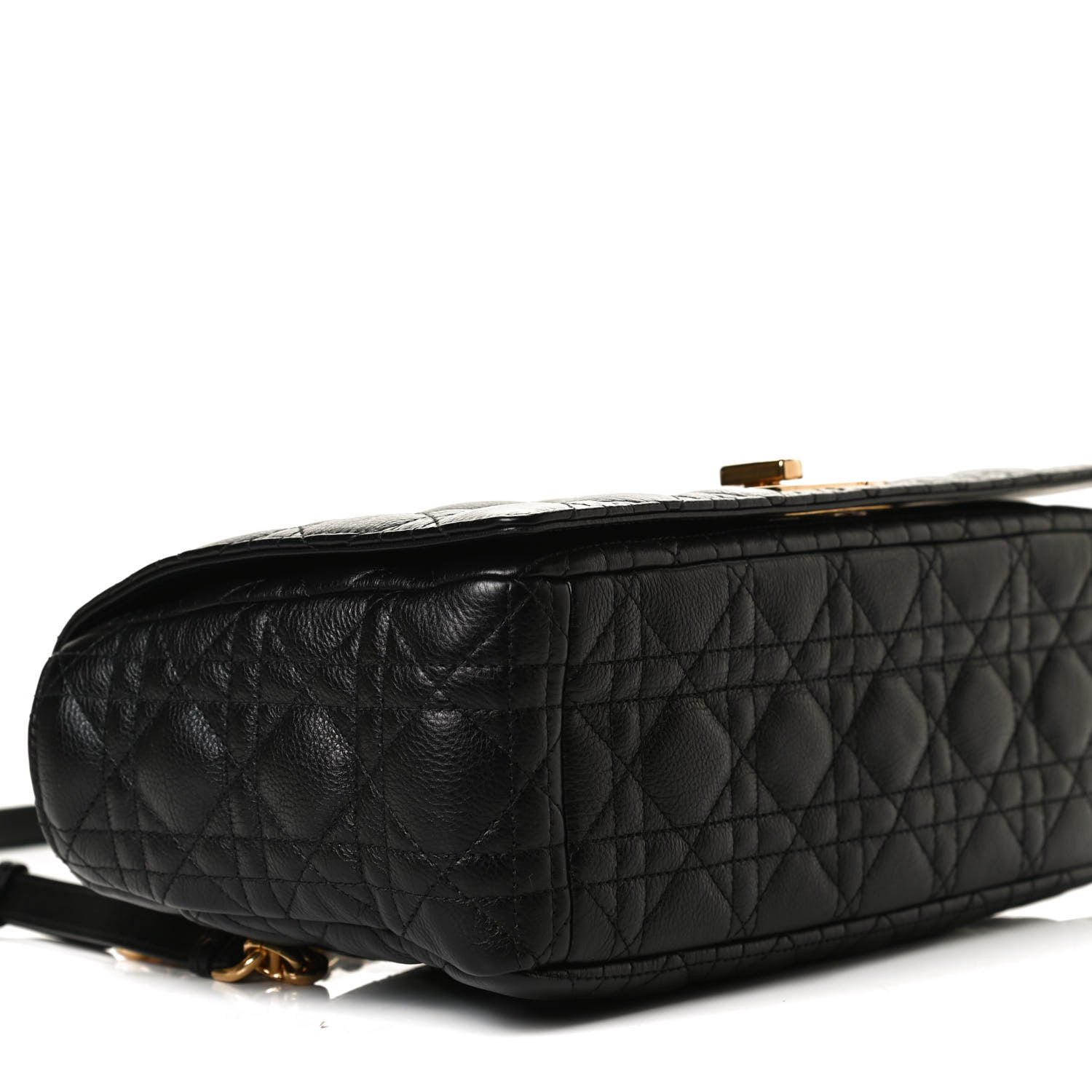 Christian Dior Grained Calfskin Cannage Large Caro Bag Black 9 of 15