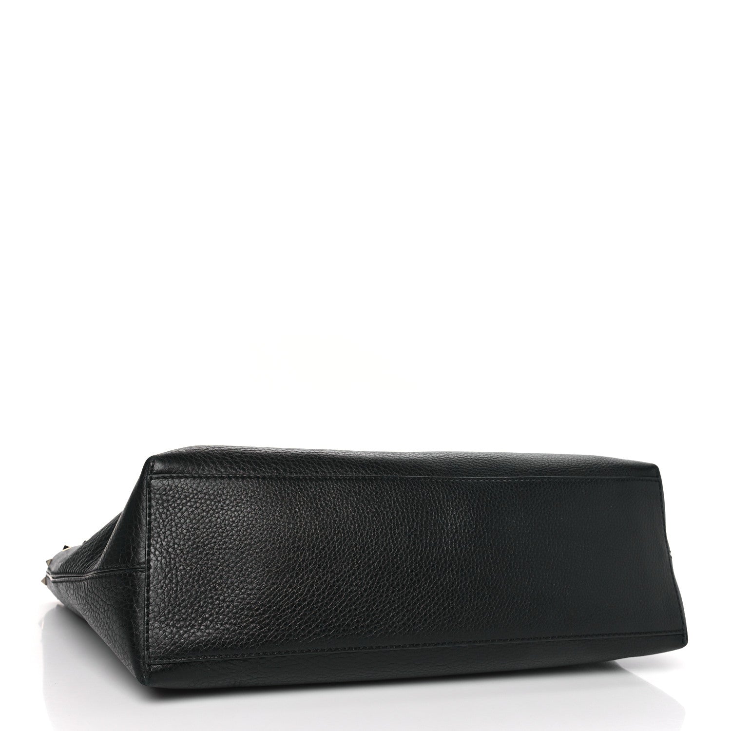 Valentino Garavani Grained Calfskin Rockstud Shoulder Tote Black 4 of 10
