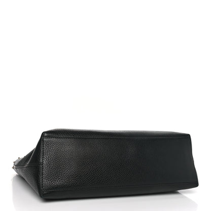Valentino Garavani Grained Calfskin Rockstud Shoulder Tote Black 4 of 10