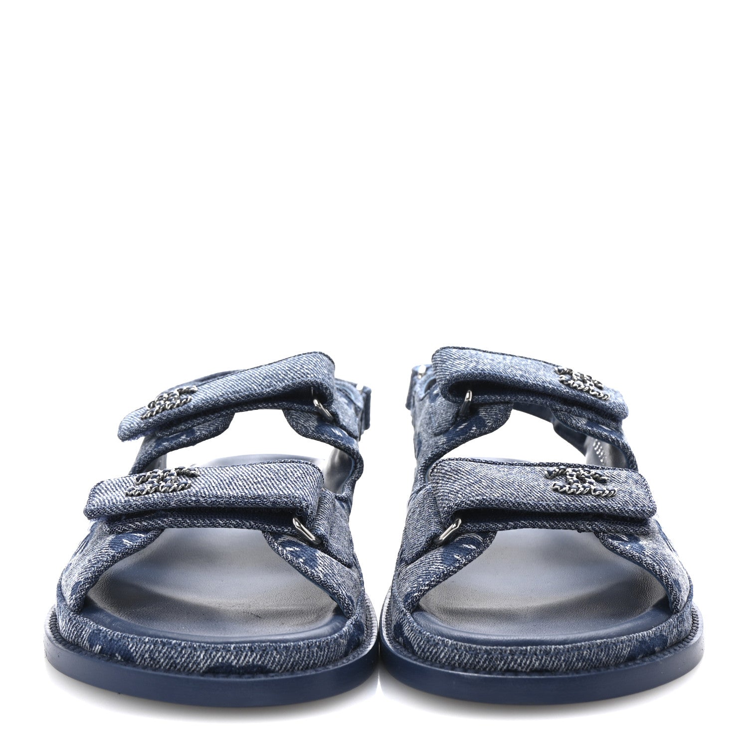 Chanel Denim CC Dad Sandals 39.5 Blue 1706679 – FASHIONPHILE
