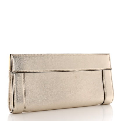 Gucci Metallic Calfskin Britt Clutch Gold 3 of 10