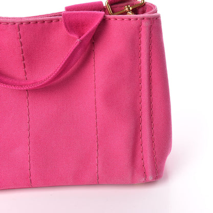 Prada Canapa Small Logo Tote Fuxia 15 of 17
