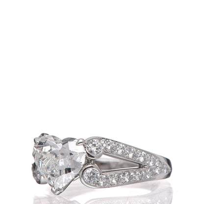 Cartier Platinum Diamond 1.53ct You’re Mine Heart Solitaire Engagement Ring 48 4.25 3 of 8