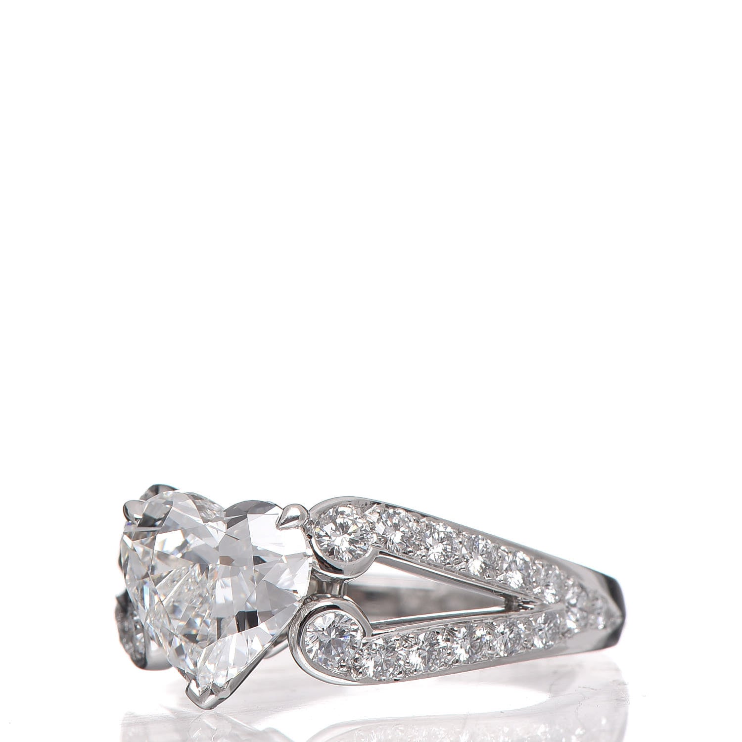 Cartier Platinum Diamond 1.53ct You’re Mine Heart Solitaire Engagement Ring 48 4.25 3 of 8