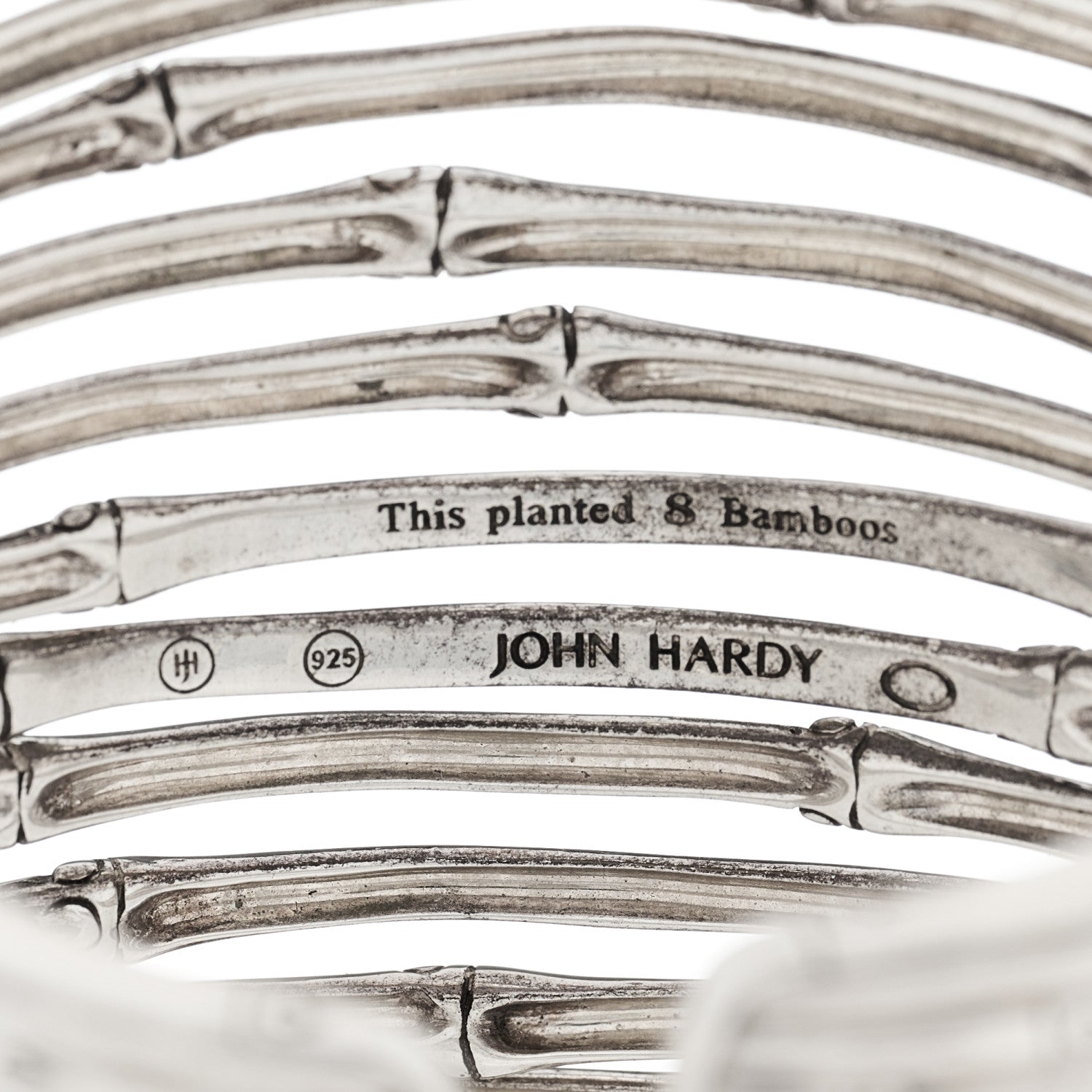John Hardy Sterling Silver Wide Bamboo Lava Flex Cuff Bracelet 5 of 5