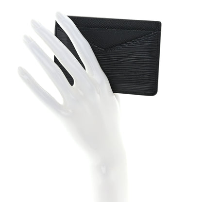 Louis Vuitton Epi Neo Porte-Cartes Card Holder Black 2 of 14