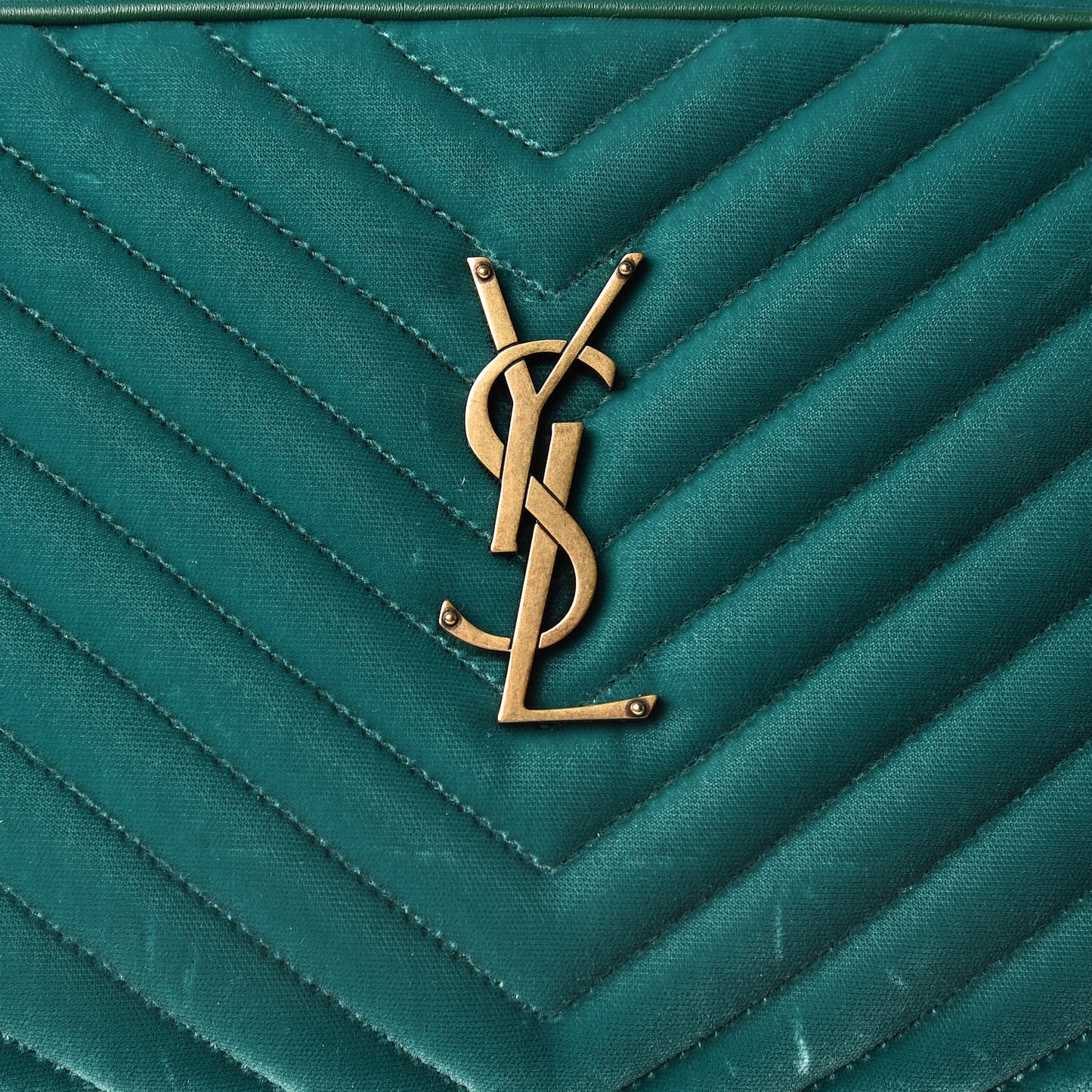 Velvet Matelasse Monogram Lou Camera Bag Deep Malachite