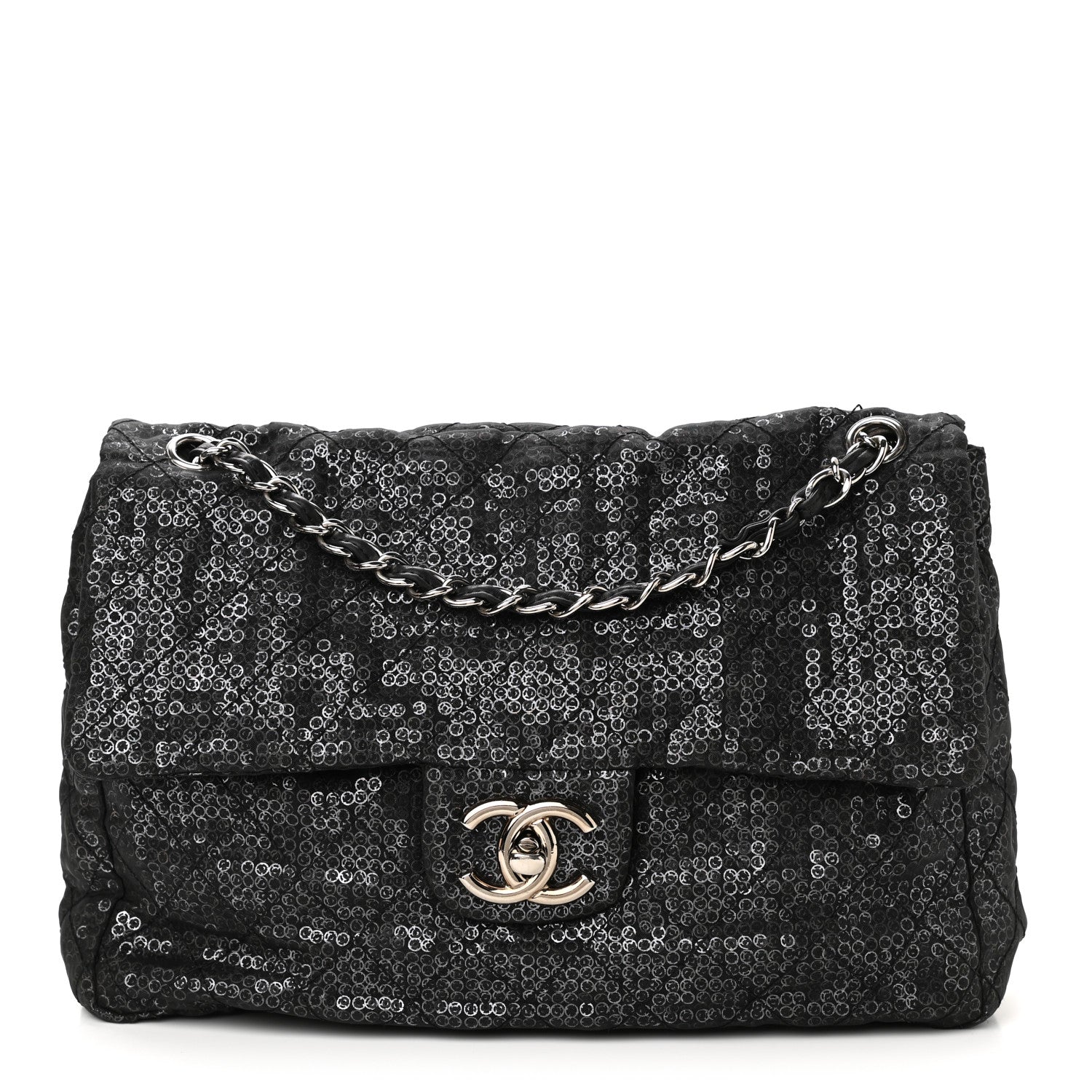 Chanel Hidden Sequin Maxi Flap Black 1 of 11
