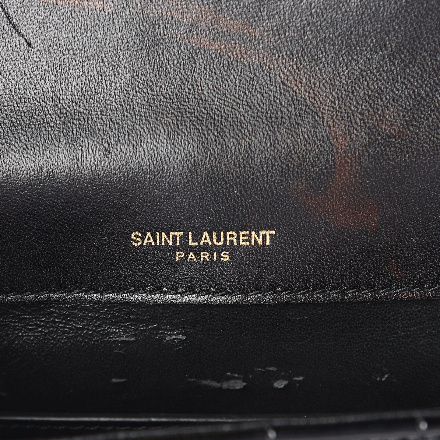 Patent Calfskin Matelasse Monogram Small Vicky Chain Bag Black
