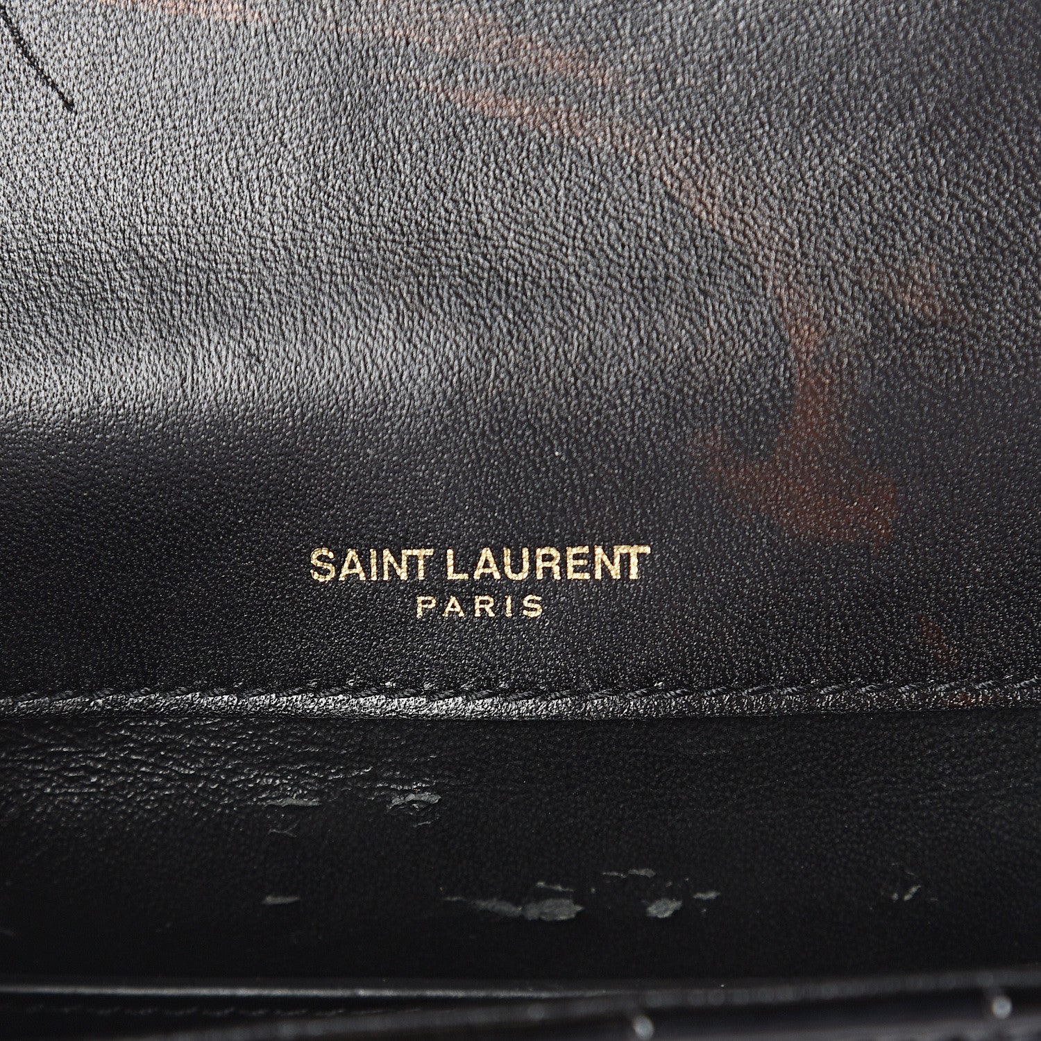 Saint Laurent Patent Calfskin Matelasse Monogram Small Vicky Chain Bag Black 5 of 8