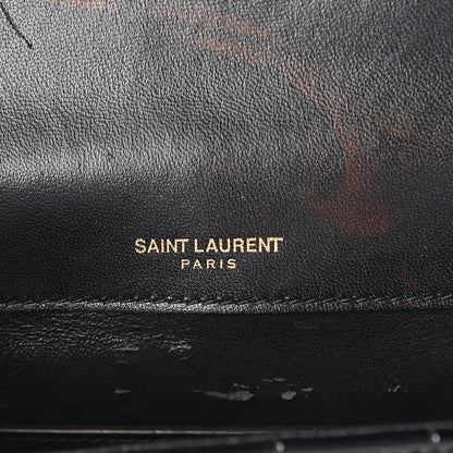 Saint Laurent Patent Calfskin Matelasse Monogram Small Vicky Chain Bag Black 5 of 8