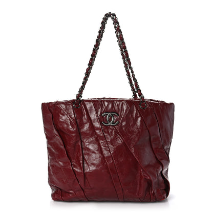 Chanel Glazed Calfskin Twisted Large Tote Red 1 of 11