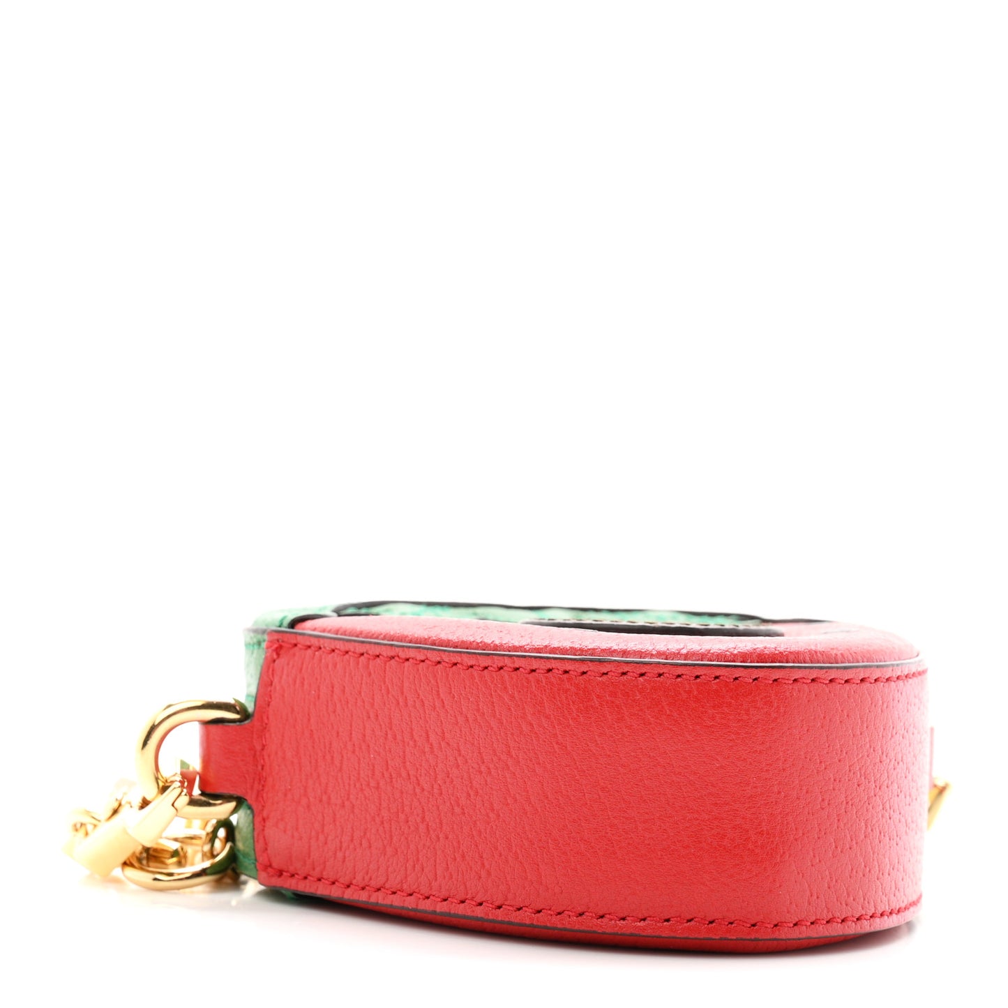 Textured Dollar Calfskin Retro Interlocking G Fruttini Strawberry Mini Crossbody Lobster Red Black New Acero