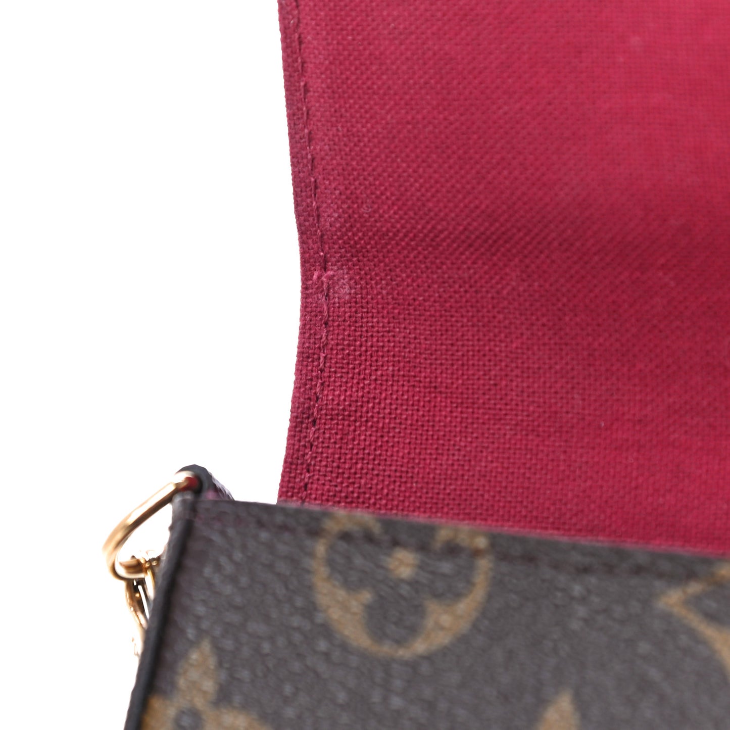 Monogram Pochette Felicie Chain Wallet Fuchsia