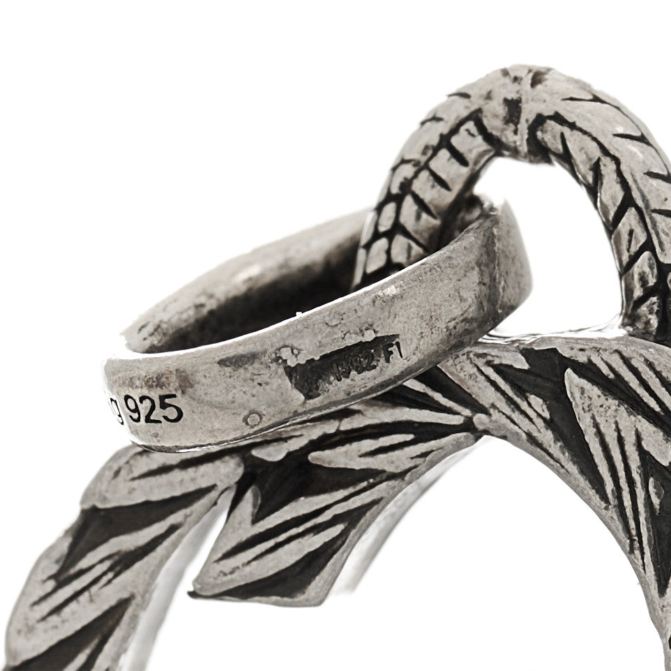 Gucci Sterling Silver Textured Interlocking G Pendant 4 of 6